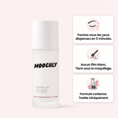 Moochly K-Lift yeux : poches disparues en 5 minutes, sans film blanc, formule coréenne