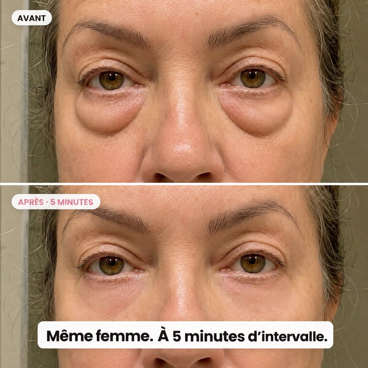 Même femme, à 5 minutes d'intervalle